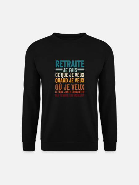 Lustiger Rentner Ich mache, was ich will, wenn - Unisex Pullover - Schwarz