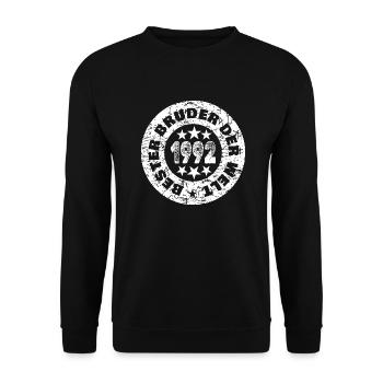 Bruder 1992 - Sweat-shirt Unisexe - noir - Devant - Alina (178cm) & Michal (187cm)