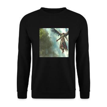 drachenqodeMCHJ - Unisex Pullover - Schwarz - Vorne - Alina (178cm) & Michal (187cm)