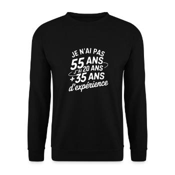 humour Anniversaires - Sweat-shirt Unisexe - noir - Devant - Alina (178cm) & Michal (187cm)