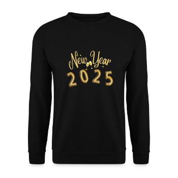 New Year 2025 Cheers - Unisex Sweatshirt - black - Front - Alina (178cm) & Michal (187cm)