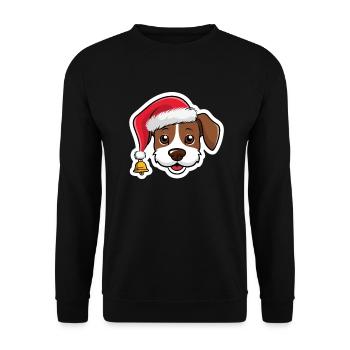Christmas Dog Dogs Christmas Gift Cute - Unisex Sweatshirt - black - Front - Alina (178cm) & Michal (187cm)