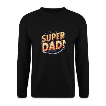 GIFT FOR DAD - Unisex Sweatshirt - black - Front - Alina (178cm) & Michal (187cm)