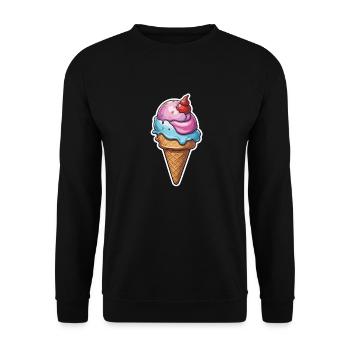 Eis - Unisex Sweatshirt - black - Front - Alina (178cm) & Michal (187cm)