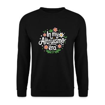 Altruismo Selbstloses Geben Gebende Schulgeist - Unisex Pullover - Schwarz - Vorne - Alina (178cm) & Michal (187cm)