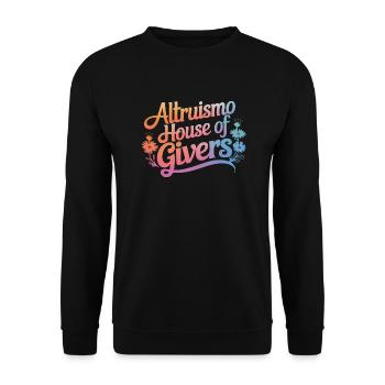Altruisme Don désintéressé Donner d’école - Sweat-shirt Unisexe - noir - Devant - Alina (178cm) & Michal (187cm)