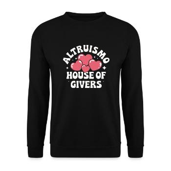 Altruisme Don désintéressé Donner d’école - Sweat-shirt Unisexe - noir - Devant - Alina (178cm) & Michal (187cm)