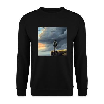 Hikers in nature - Unisex Sweatshirt - black - Front - Alina (178cm) & Michal (187cm)