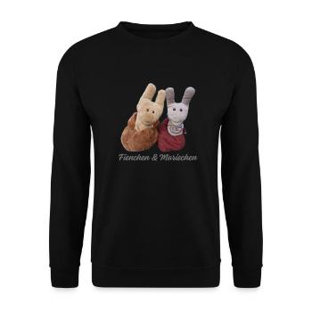 thumbnail Fienchen MariechenAnthra - Unisex Pullover - Schwarz - Vorne - Alina (178cm) & Michal (187cm)