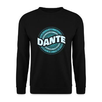 Geschenkidee Dante - Unisex Pullover - Schwarz - Vorne - Alina (178cm) & Michal (187cm)