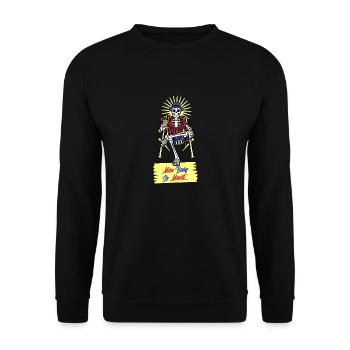 MON BODY SE MEURT (été, plage) - Sweat-shirt Unisexe - noir - Devant - Alina (178cm) & Michal (187cm)