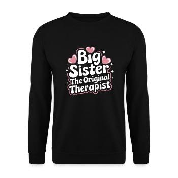 Sœur, Frère ou sœur, Famille - Sweat-shirt Unisexe - noir - Devant - Alina (178cm) & Michal (187cm)