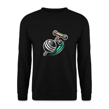 Logo du croquet - Sweat-shirt Unisexe - noir - Devant - Alina (178cm) & Michal (187cm)