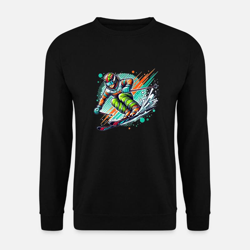 Descente à ski - Sweat-shirt Unisexe - noir