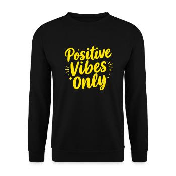Positive Vibes Only Positive Vibes - Sweat-shirt Unisexe - noir - Devant - Alina (178cm) & Michal (187cm)