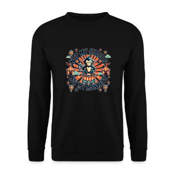 Not my circus not my monkeys - Unisex Sweatshirt - black - Front - Alina (178cm) & Michal (187cm)