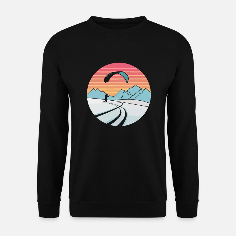 Snowkiting Adventure Art - Unisex Sweatshirt - black