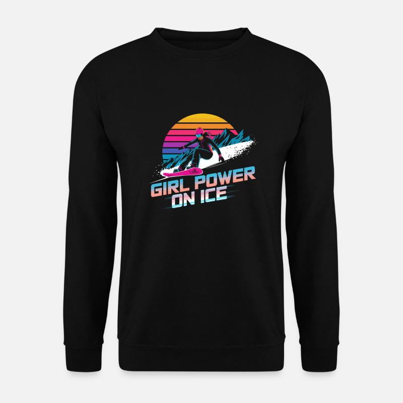 Weibliche Power-Snowboarderin - Unisex Pullover - Schwarz