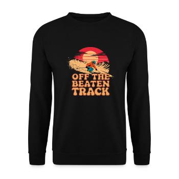 Abseits der ausgetretenen Pfade Skifahrer - Unisex Pullover - Schwarz - Vorne - Alina (178cm) & Michal (187cm)