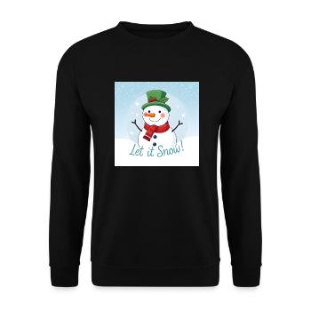 Let it Snow - Unisex Pullover - Schwarz - Vorne - Alina (178cm) & Michal (187cm)