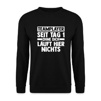 Employee Worker Colleague Work colleague - Unisex Sweatshirt - black - Front - Alina (178cm) & Michal (187cm)