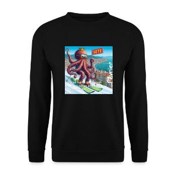 2 FEVRIER 1733138974103 - Sweat-shirt Unisexe - noir - Devant - Alina (178cm) & Michal (187cm)