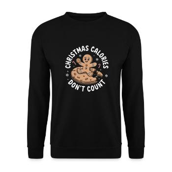 Gingerbread's Sweet Excuse Tee - Weihnachtsplätzchen - Unisex Pullover - Schwarz - Vorne - Alina (178cm) & Michal (187cm)