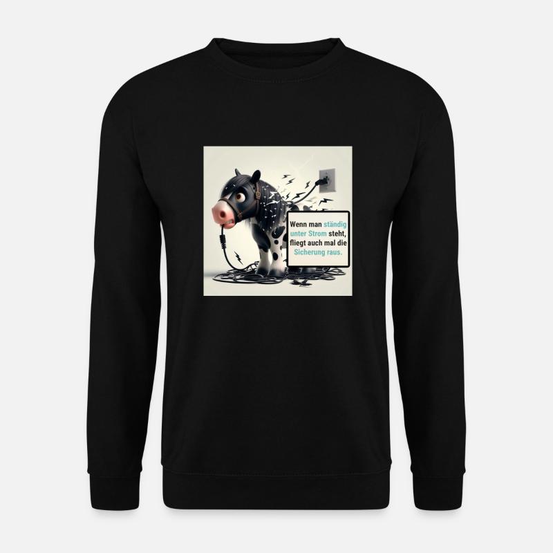 Donner unter Strom - Unisex Pullover - Schwarz