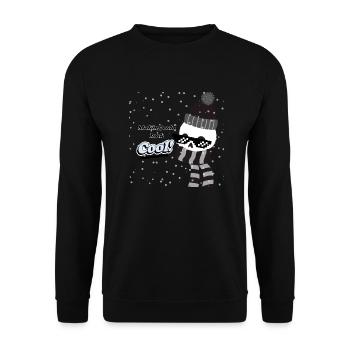 Making cold look Cool! - Unisex Pullover - Schwarz - Vorne - Alina (178cm) & Michal (187cm)