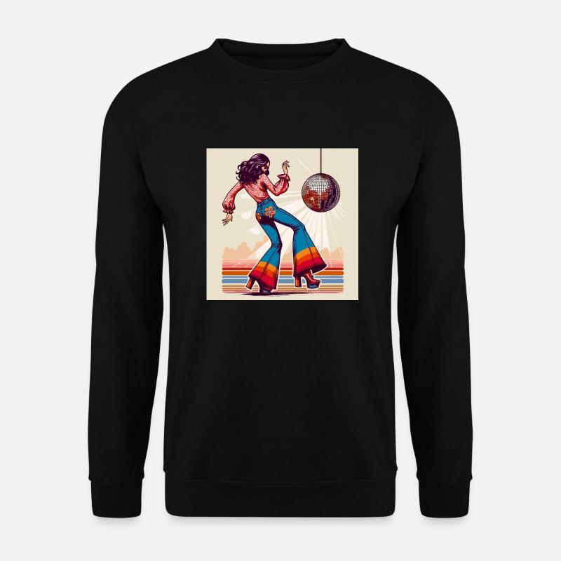 Retro Disco - Unisex Pullover - Schwarz