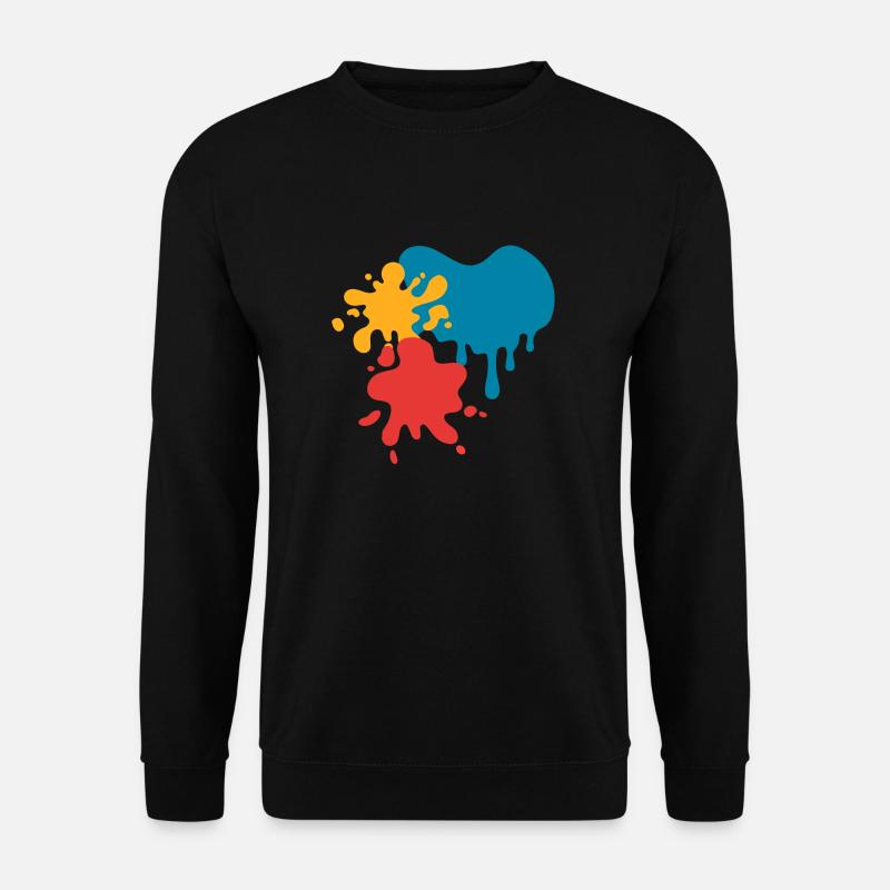 Farbkleckse - Unisex Pullover - Schwarz