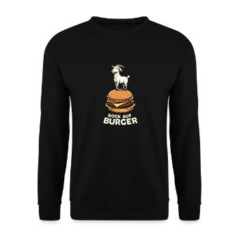 Bock Auf Burger Lustiger Burger Spruch Burger - Unisex Sweatshirt - black - Front - Alina (178cm) & Michal (187cm)