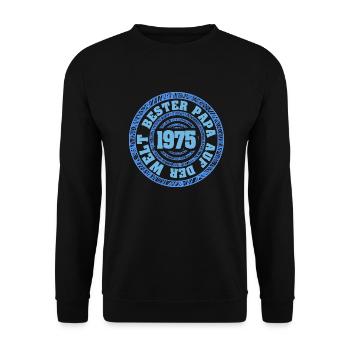 Papa 1975 - Unisex Pullover - Schwarz - Vorne - Alina (178cm) & Michal (187cm)