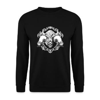 Bison Boxer Martial Arts MMA - Unisex Sweatshirt - black - Front - Alina (178cm) & Michal (187cm)