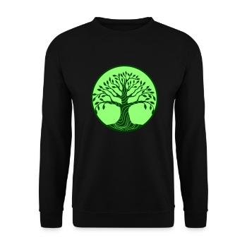 arbre - Sweat-shirt Unisexe - noir - Devant - Alina (178cm) & Michal (187cm)
