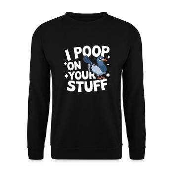 Pigeon Pigeons Animal Oiseau - Sweat-shirt Unisexe - noir - Devant - Alina (178cm) & Michal (187cm)