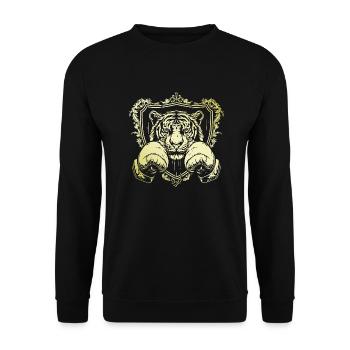 Boxer Tigre - Sweat-shirt Unisexe - noir - Devant - Alina (178cm) & Michal (187cm)