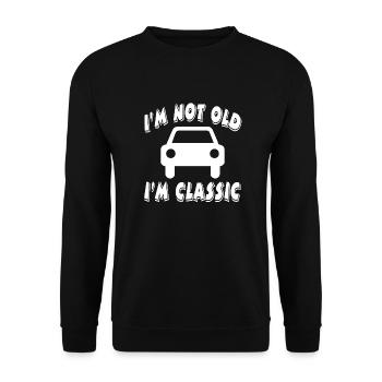 Auto - Unisex Pullover - Schwarz - Vorne - Alina (178cm) & Michal (187cm)