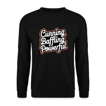Cunning Baffling Powerful 8 - Unisex Pullover - Schwarz - Vorne - Alina (178cm) & Michal (187cm)