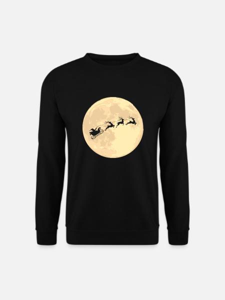 rentierschlitten nikolaus weihnachten geschenk - Unisex Pullover - Schwarz