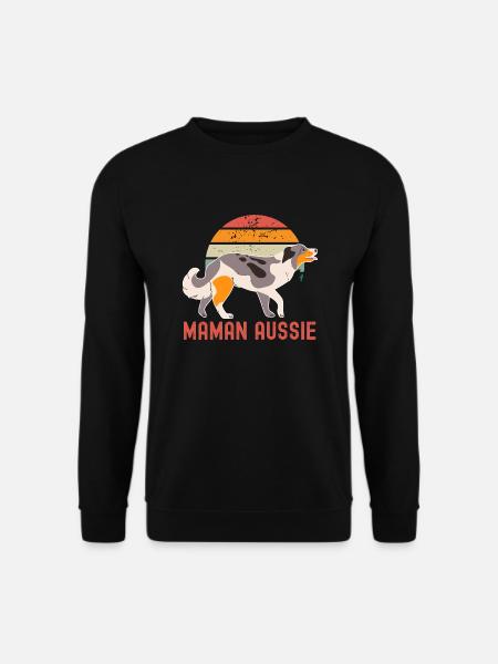 Maman berger australien aussie - Sweat-shirt Unisexe - noir