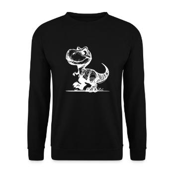 Mignon mignon T-Rex Dino - Sweat-shirt Unisexe - noir - Devant - Alina (178cm) & Michal (187cm)