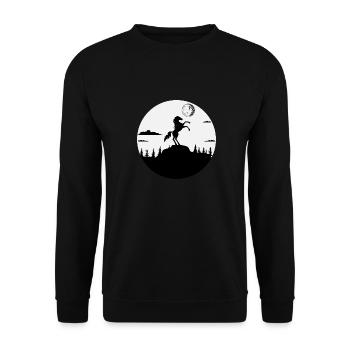 Rider Rider Horse Horse Horse Rider - Unisex Sweatshirt - black - Front - Alina (178cm) & Michal (187cm)
