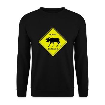 MOOSE CROSSING - Unisex Pullover - Schwarz - Vorne - Alina (178cm) & Michal (187cm)