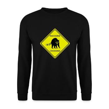 RACOONS CROSSING - Unisex Pullover - Schwarz - Vorne - Alina (178cm) & Michal (187cm)