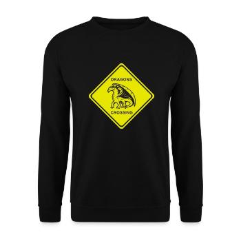 DRAGONS CROSSING - Unisex Pullover - Schwarz - Vorne - Alina (178cm) & Michal (187cm)