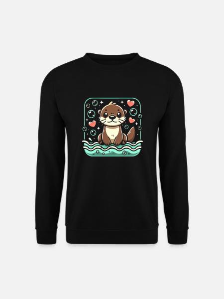Otters Make Everything Better Cute Wildlife Lover - Unisex Sweatshirt - black