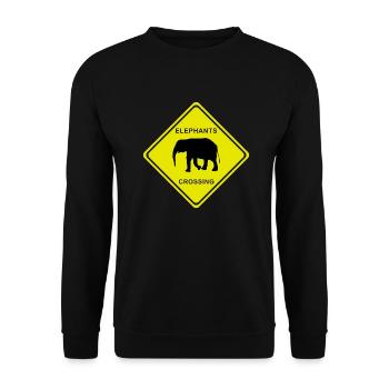 ELEPHANTS CROSSING - Unisex Pullover - Schwarz - Vorne - Alina (178cm) & Michal (187cm)