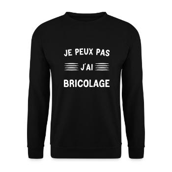 I Can't I DIY Gift for DIYers - Unisex Sweatshirt - black - Front - Alina (178cm) & Michal (187cm)