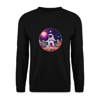 Astronaute jardinier - Sweat-shirt Unisexe - noir - Devant - Alina (178cm) & Michal (187cm)